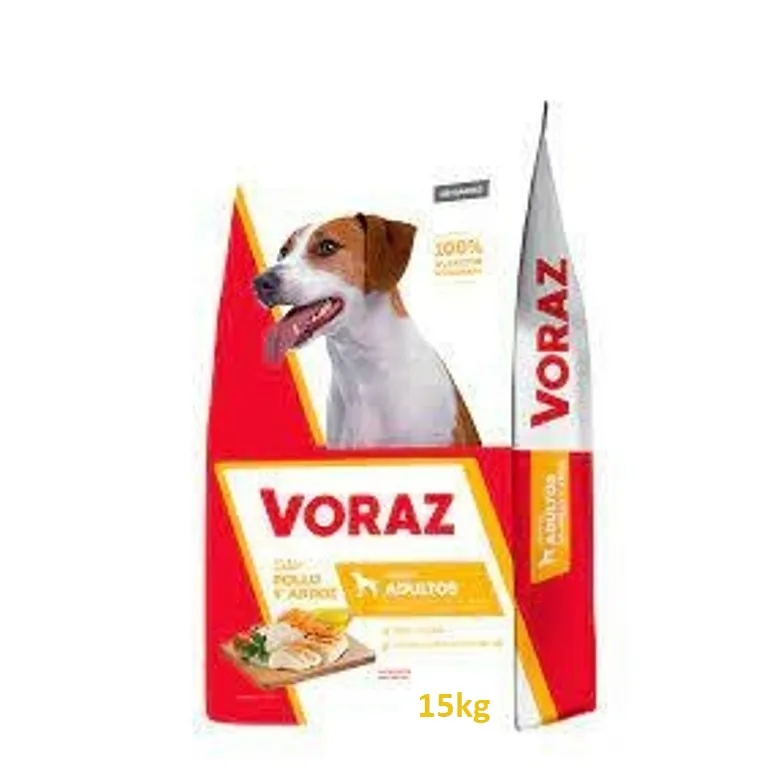 ALIM PERROS VORAZ 15 KG POLLO/ARROZ (1XB)