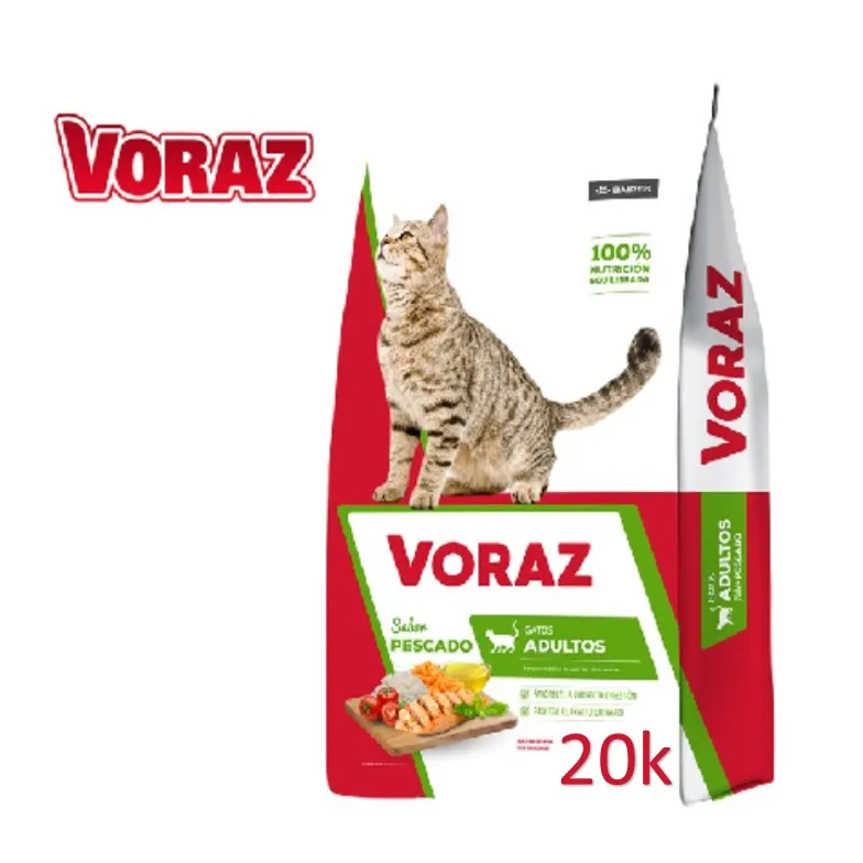 ALIM GATOS VORAZ 20K PESCADO (1XB)
