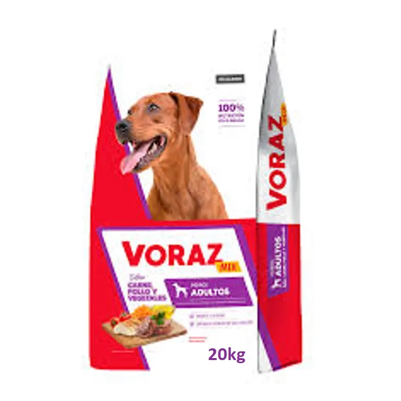 ALIM PERROS VORAZ 20 KG MIX AD (1XB)