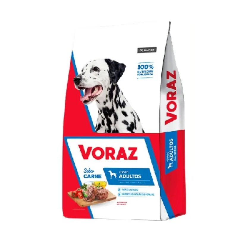ALIM PERROS VORAZ 10 KG ADULTOS CARNE (1XB)