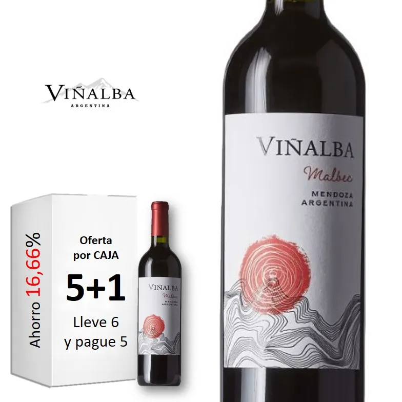 VINO VIÑALBA 750 ML MALBEC (6XB)