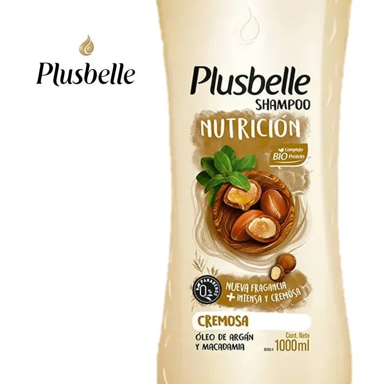 SHAMPOO PLUSBELLE 1 LT NUTRICION (12XB)