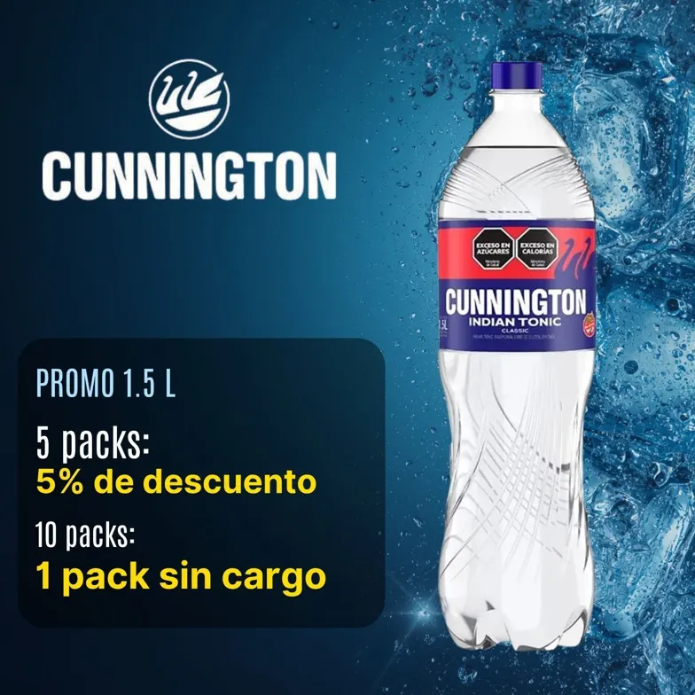 CUNNINGTON  1,5 LT INDIAN TONIC  6 U