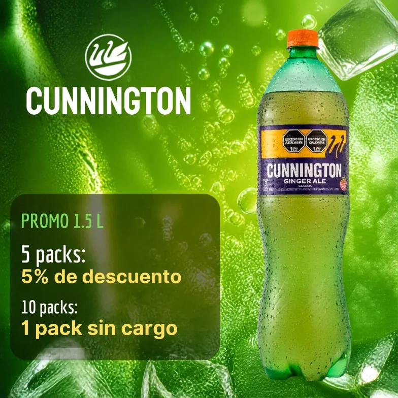 CUNNINGTON  1,5 LT GINGER ALE  6 U