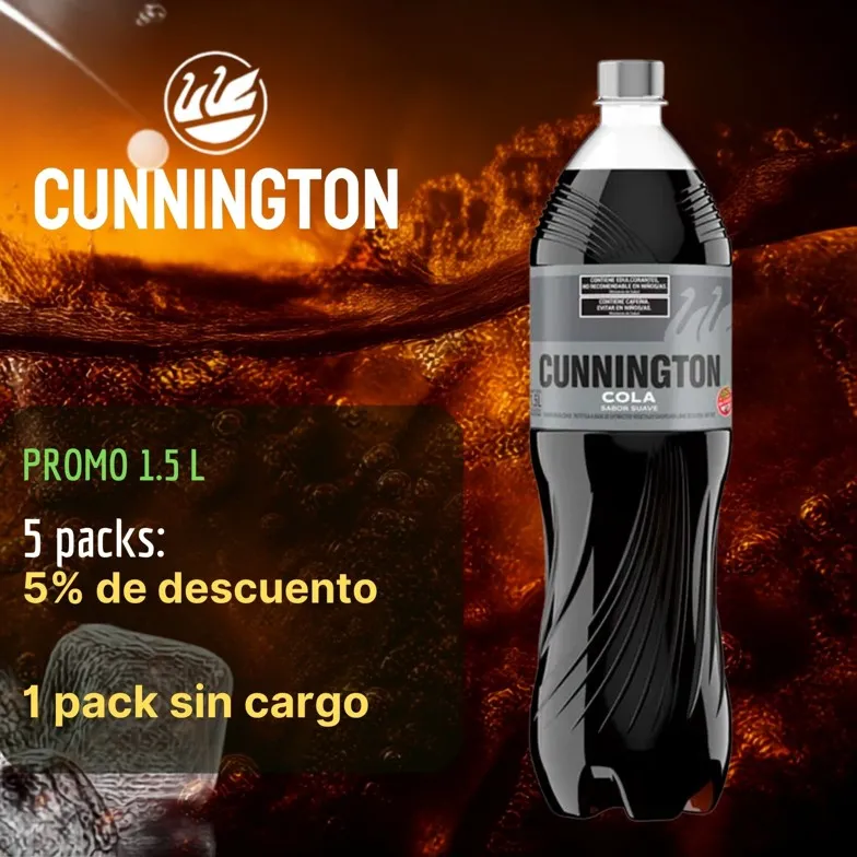 CUNNINGTON  1,5 LT COLA SUAVE  6 U