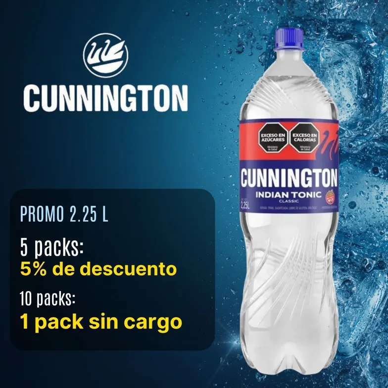 CUNNINGTON  2,25 LT INDIAN TONIC  6 U