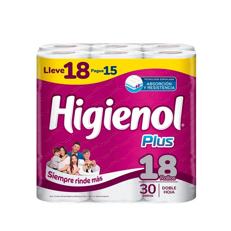 PAPEL HIG HIGIENOL DB 18 X 30M