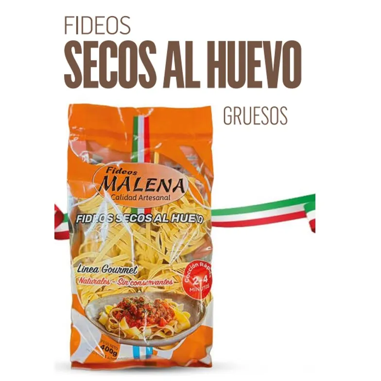 FIDEOS MALENA NIDO HUEVO GR 400G (18XB)