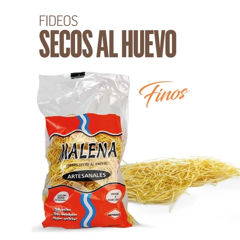 FIDEOS MALENA HUEVO FN 400G (16XB)