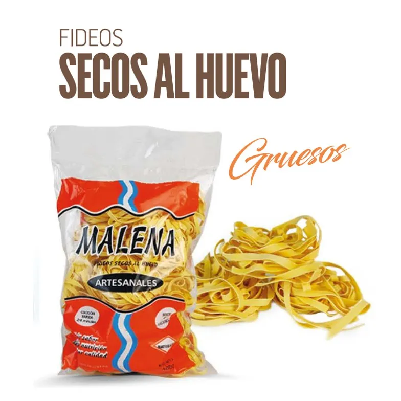 FIDEOS MALENA HUEVO GR 400G (16XB)