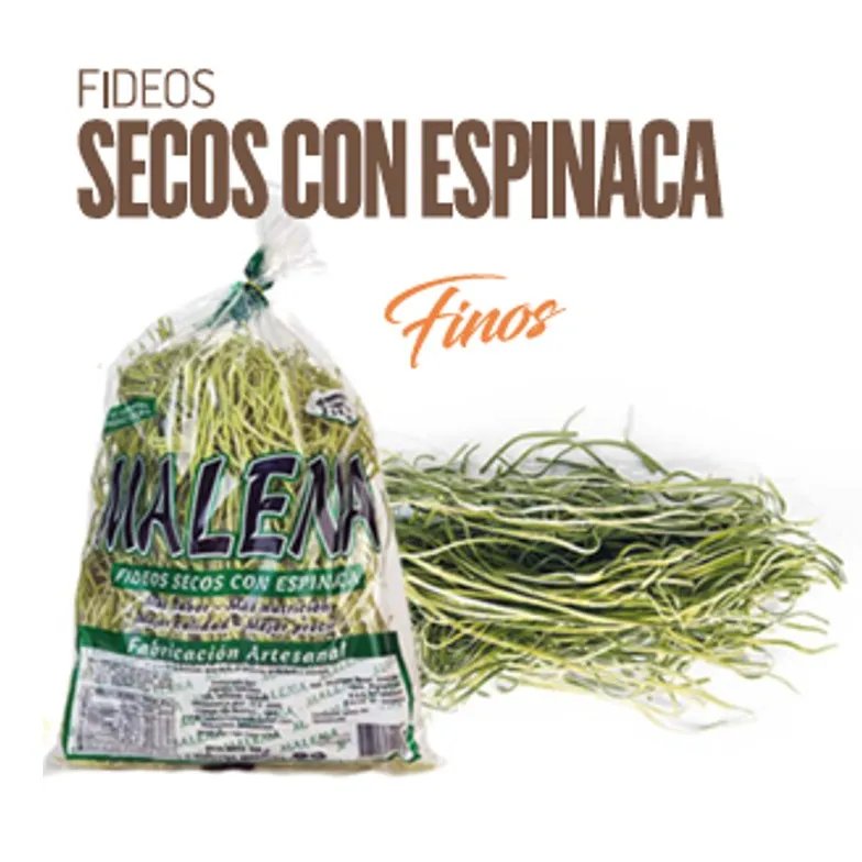 FIDEOS MALENA ESPINACA FN 400G (16XB)