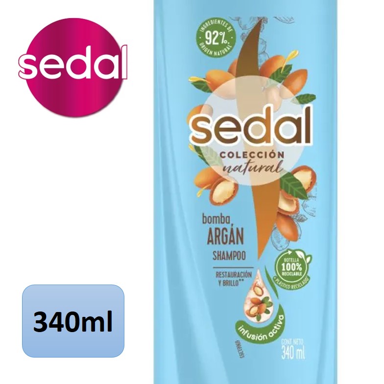 SHAMPOO SEDAL 340 ML BOMBA ARGAN (12XB)