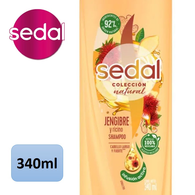 SHAMPOO SEDAL 340 ML JENGIBRE Y RICINO (12XB)
