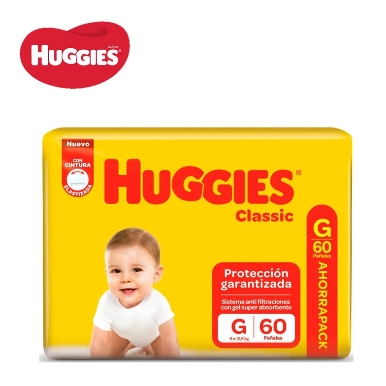 PAÑ HUGGIES CLASSIC G 60 U