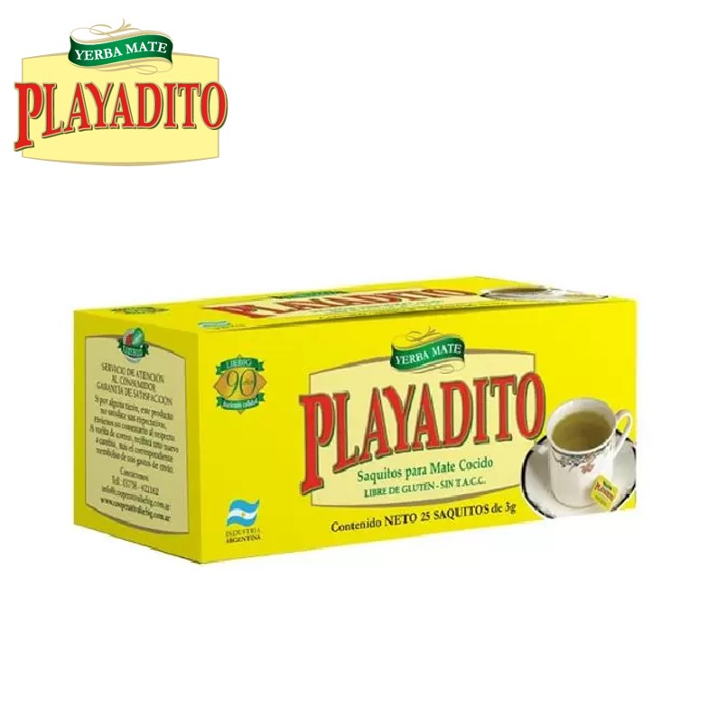 MATE COCIDO PLAYADITO 25 SAQ (10XB)