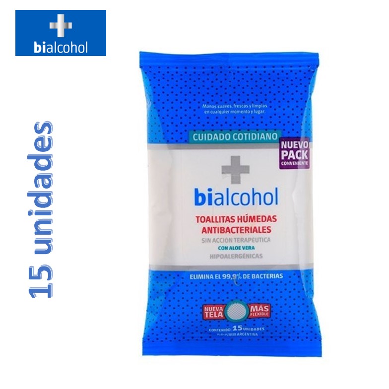 TOALLITAS HUM BIALCOHOL 15 U (48XB)