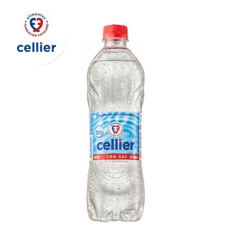 AGUA CELLIER 600 ML C/GAS 9 U