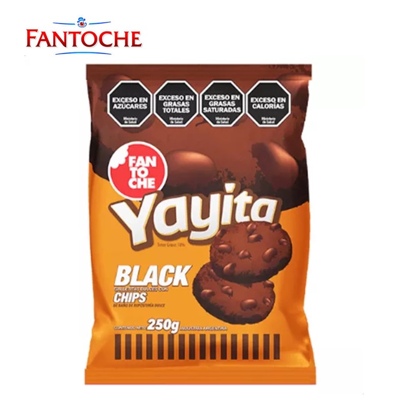 GALL FANTOCHE 250 GR YAYITAS BLACK C/CHIPS (12XB)