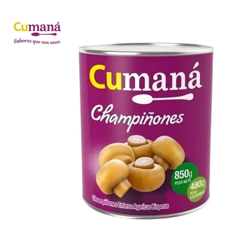 CHAMPIÑONES CUMANA 800 GR ENT (12XB)