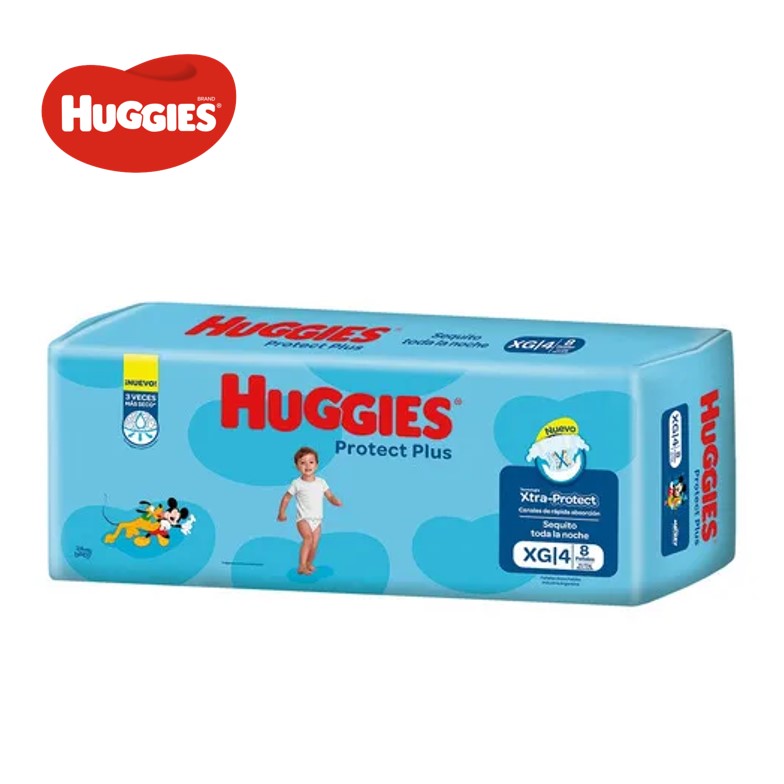 PAÑ HUGGIES 8 U XG PROT PLUS (12XB)