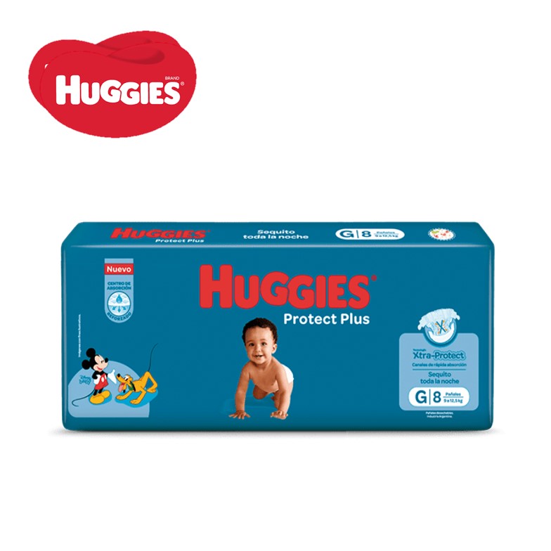 PAÑ HUGGIES 8 U G PROT PLUS (12XB)
