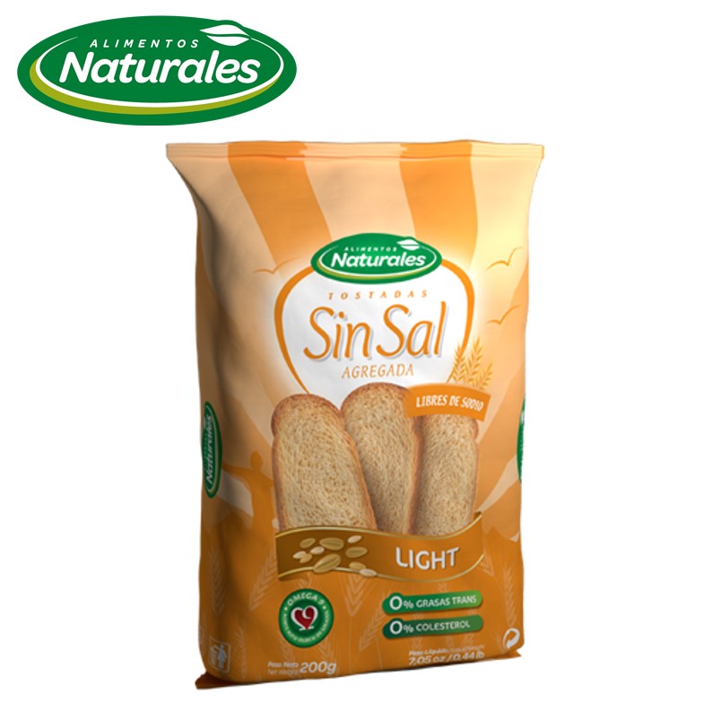 TOSTADA ALIM NATURAL 200 GR S/SAL (12XB)