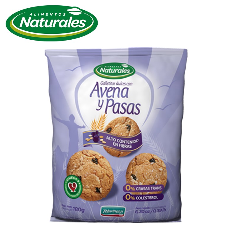 GALL ALIM NATURAL 180 GR AVENA Y PASAS (12XB) - imagen 2