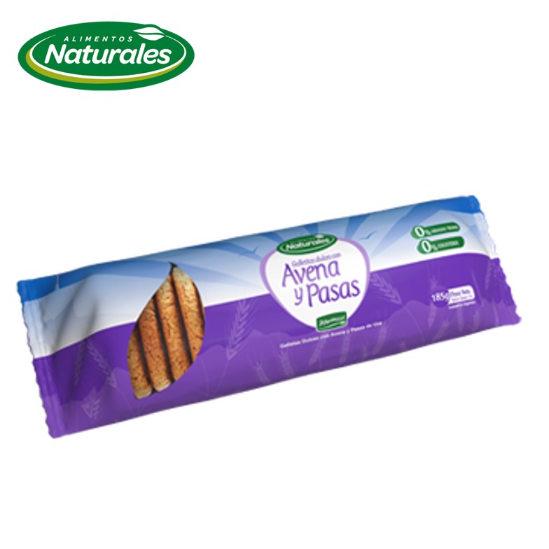 GALL ALIM NATURAL 180 GR AVENA Y PASAS (12XB)