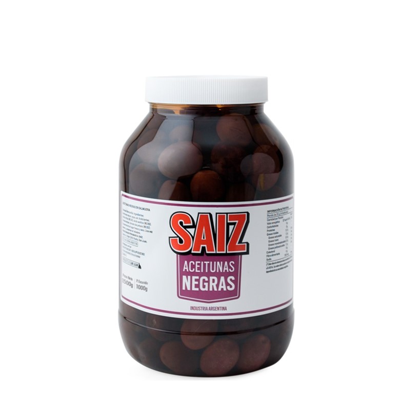 ACEITUNA NEGRA 1000 GR SAIZ (6XB)