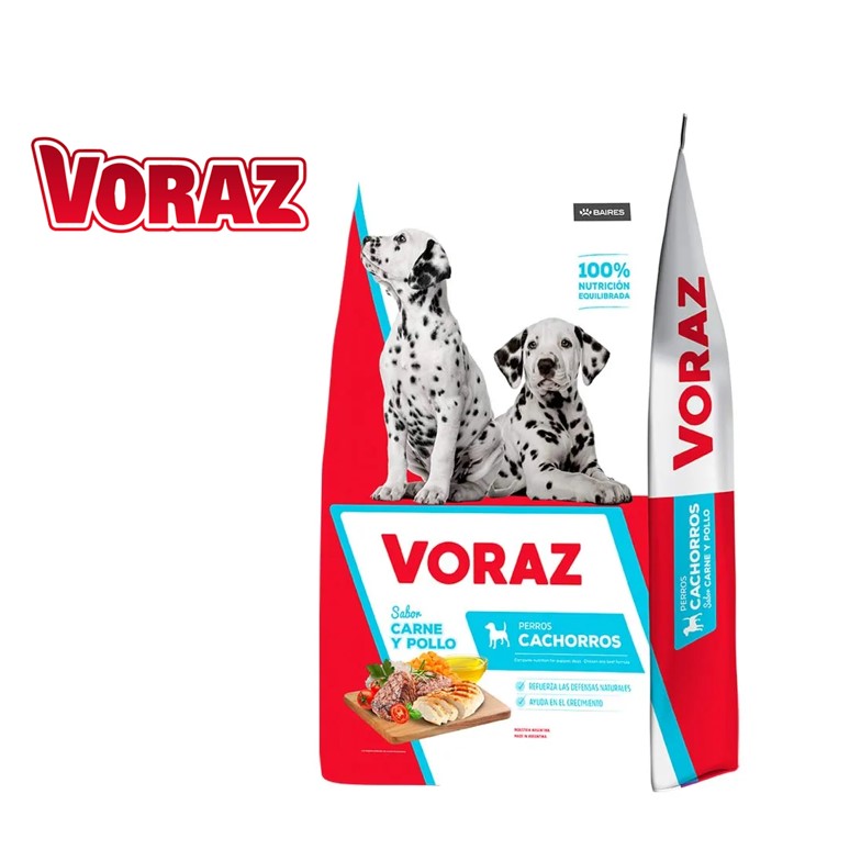 ALIM PERROS VORAZ 15 KG CARN/POLLO CACHORROS (1XB)