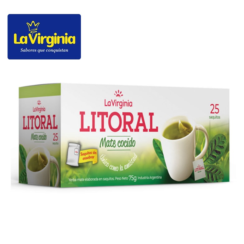 MATE COCIDO LITORAL 25 U S/ENS (10XB)
