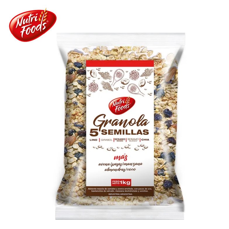 GRANOLA 5 SEMILLAS 1 KG NUTRIFOODS (7XB)