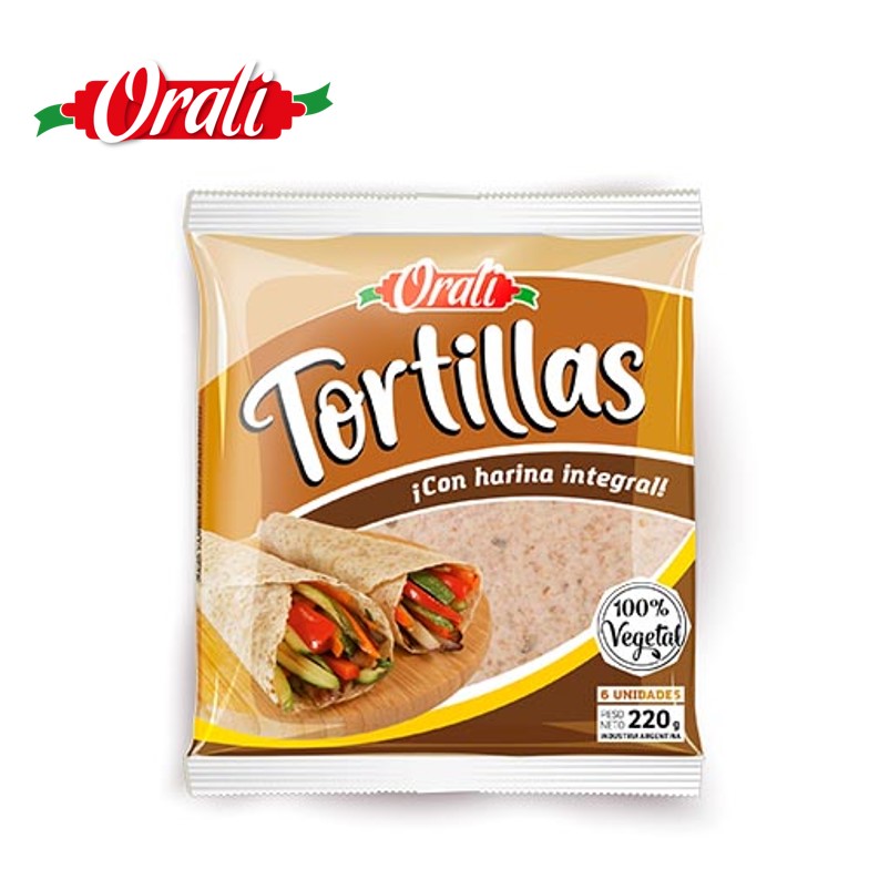 TORTILLAS ORALI 6-220 GR INTEGRAL (16XB)