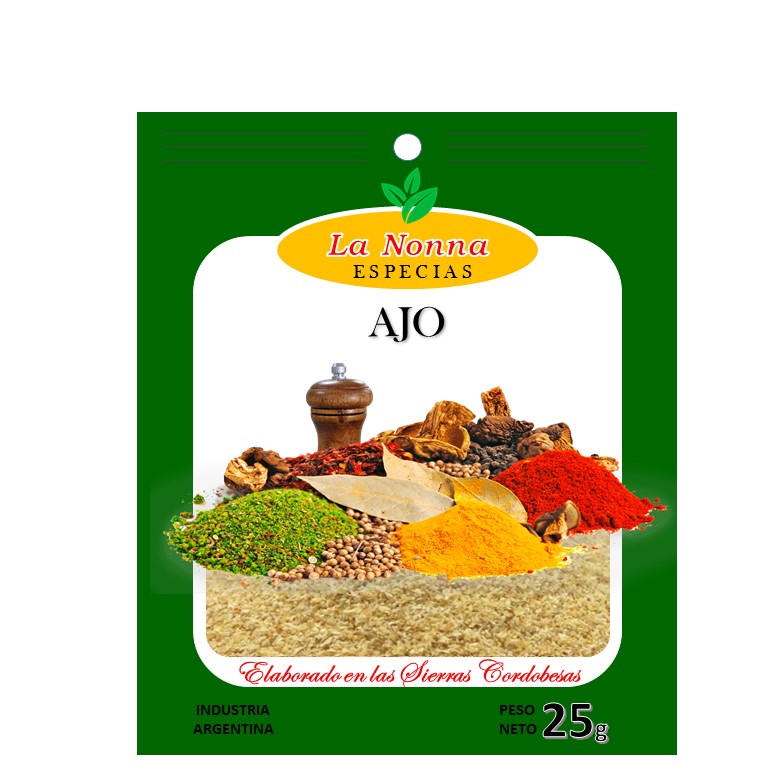 AJO DESHIDRATADO LA NONNA 25 GR GRAN (15XB)