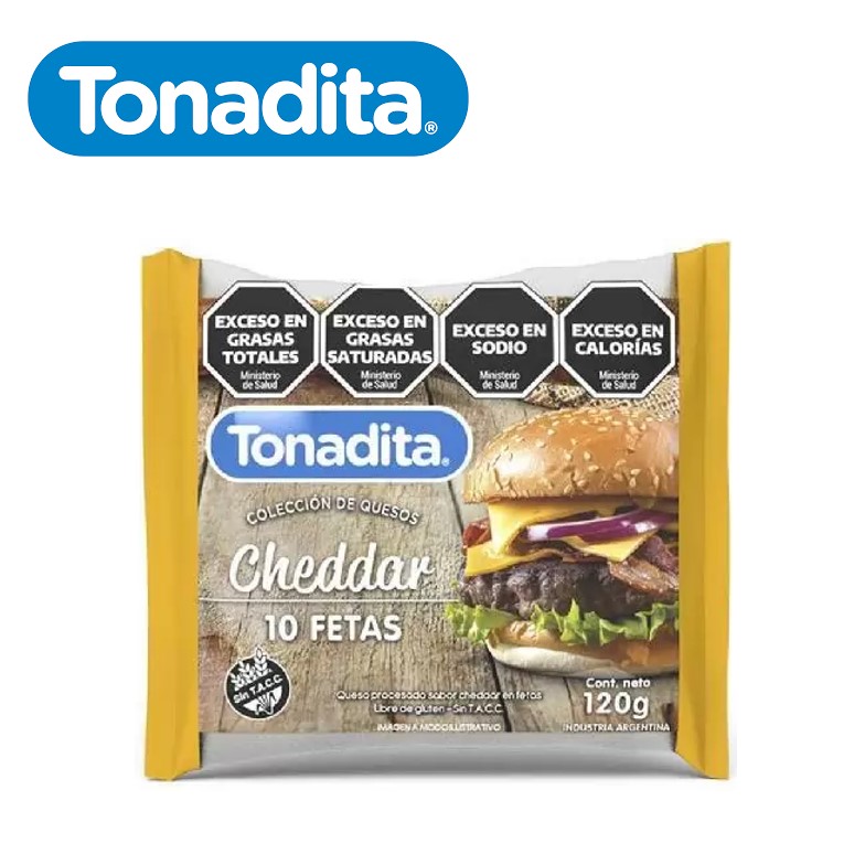 CHEDDAR TONADITA 8U FETAS (18XB)