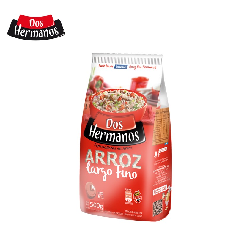 ARROZ 2 HNOS 500 GR ROJO (10XB)