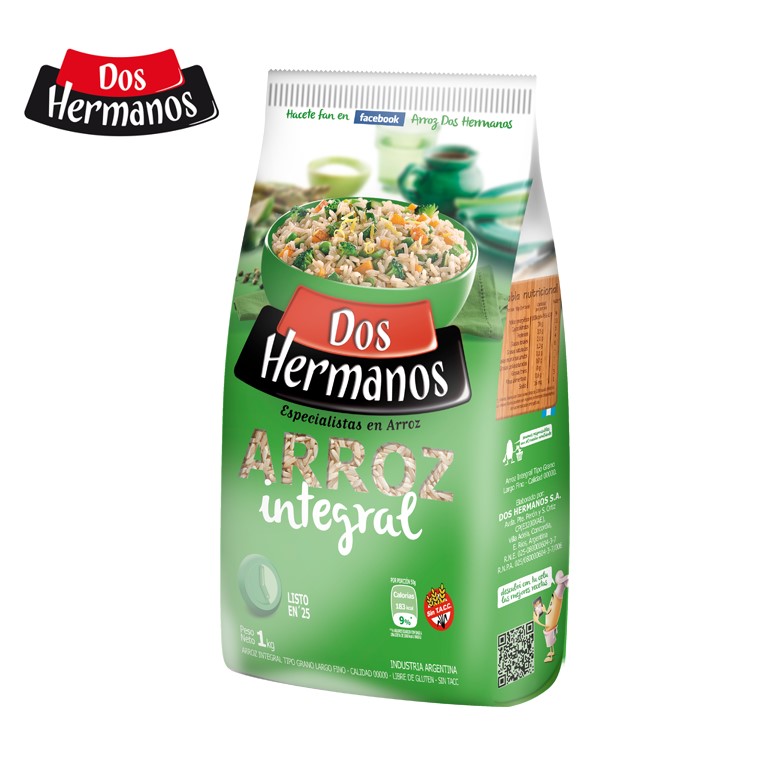 ARROZ 2 HNOS 1 KG INTEGRAL (10XB)