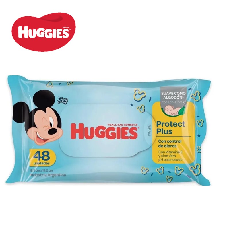 TOALLITAS HUM HUGGIES PROTEC PLUS 48 U (30 UXB)
