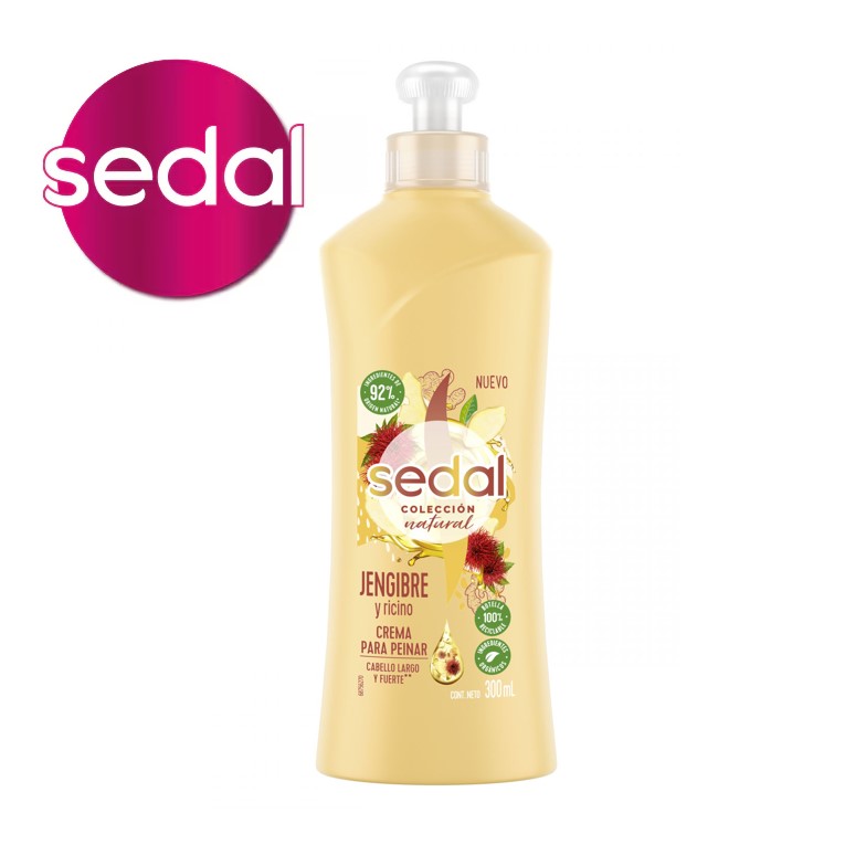 CREMA PEINAR SEDAL 300 ML JENGIBRE Y RICINO (12XB)