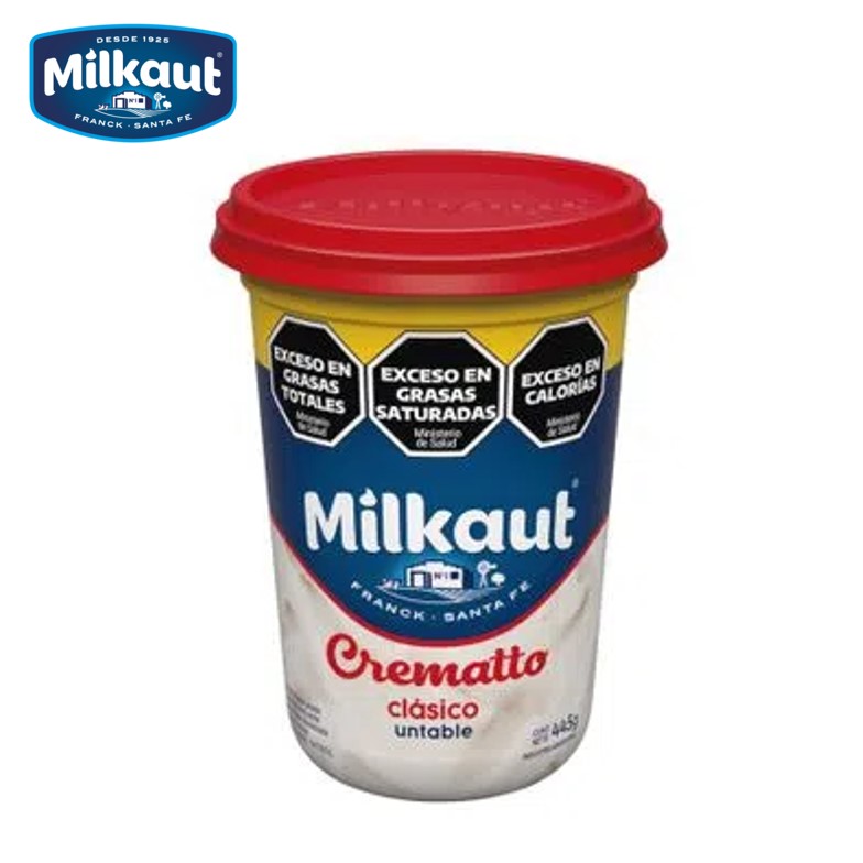 QUESO CREMA MILKAUT 445 GR CREMATTO(12XB)