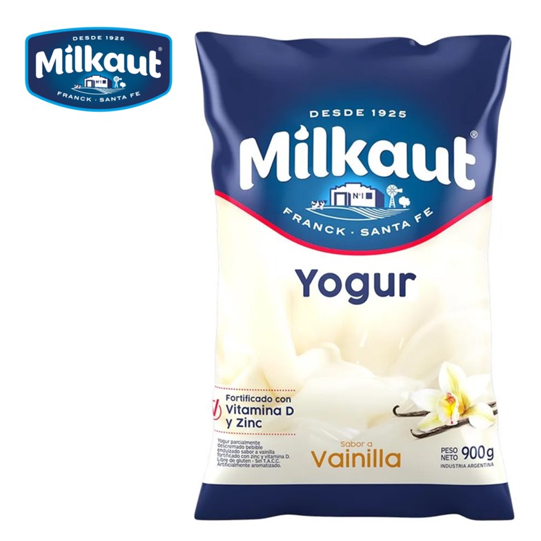YOGUR MILKAUT 905 GR VAINILLA (10XB)