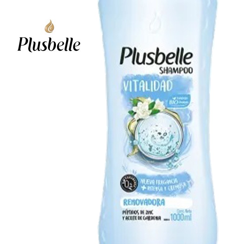 SHAMPOO PLUSBELLE 1 LT VITALIDAD/RENOVAD (12XB) - imagen 2