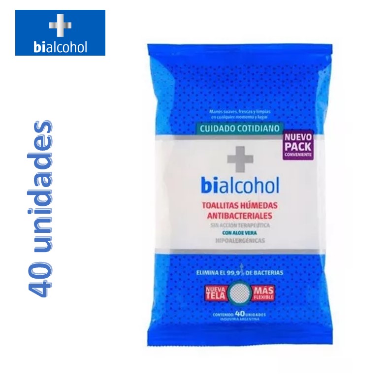 TOALLITAS HUM BIALCOHOL  40 U (30XB)