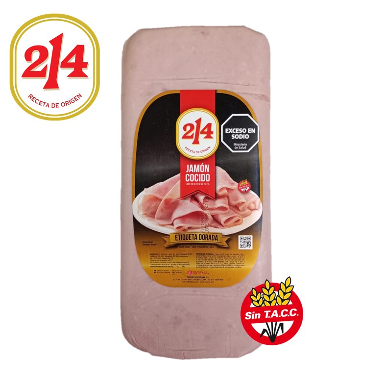 JAMON COCIDO 214 RECT S/CUERO (5 KG)