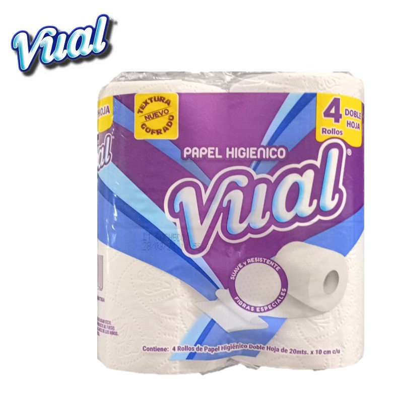 PAPEL HIG VUAL 4X20 M DOBLE HOJA (12XB)