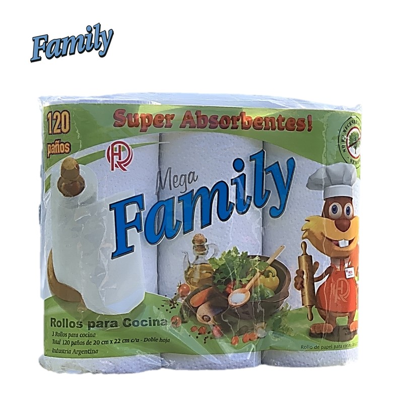 ROLLO COC FAMILY 3 X 150 PAÑOS DH (8XB) - imagen 2