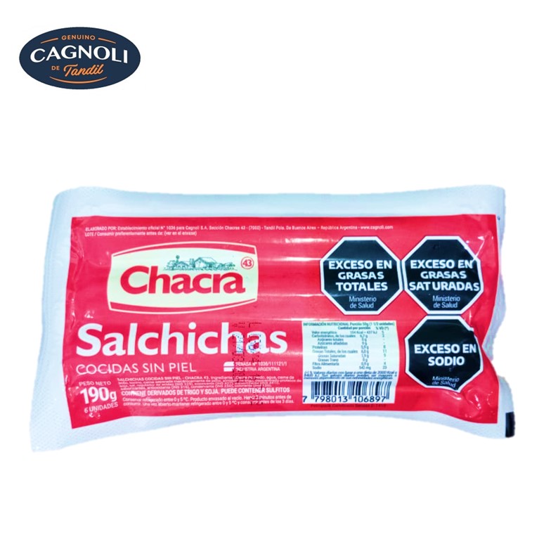 SALCHICHAS CHACRA 6 U (20XB)
