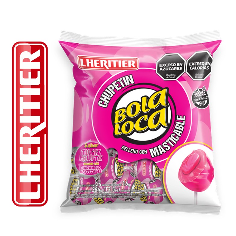 CHUPETIN BOLA LOCA 24X16GR TUTTI-FRUT