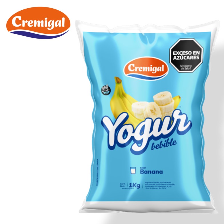 YOGUR CREMIGAL 900 ML BANANA (15XB)
