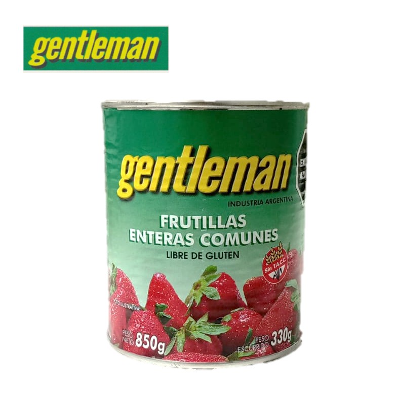 FRUTILLAS ENTERAS GENTLEMAN 820 GR (12XB)